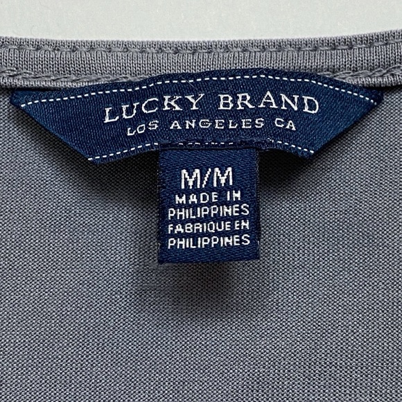 Lucky Brand Long Sleeve Top, Gray, M - Picture 8 of 12